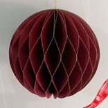 Маленькое фото 1: Украшение подвесное «Шар» (бумага), D15см, красный