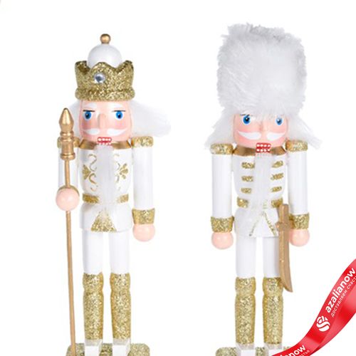 Фото 5: Сувенир «Щелкунчик» (дерево), 18х5х4,5см, в асс., белый/золотой