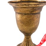 Маленькое фото 2: Вазон (металл), D15xH21,5см, золотой