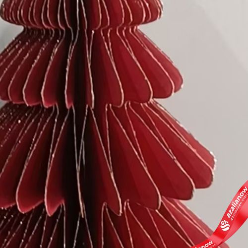 Фото 3: Украшение подвесное «Елочка» (бумага), D9,6х15см, красный