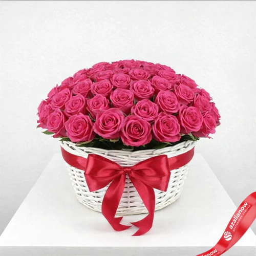 Букет в корзине из 151 малиновой розы Freude «Фрейд», 60 см