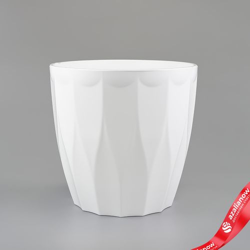 Кашпо «Флюте» со вставкой (пластик), D20xH19см, 4,5л, белый