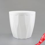Маленькое фото 1: Кашпо «Флюте» со вставкой (пластик), D20xH19см, 4,5л, белый