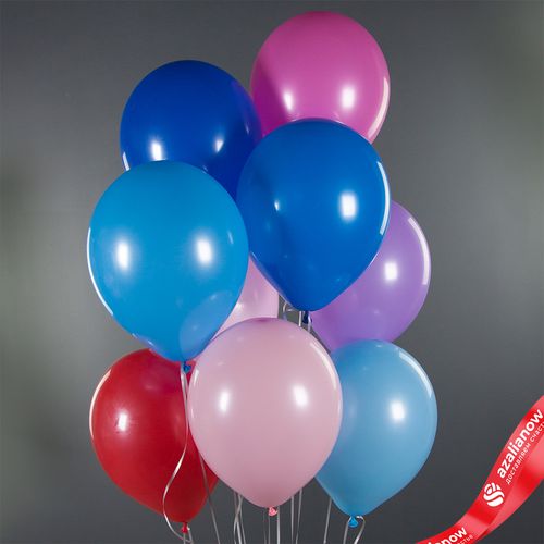 Композиция из 9 шаров с гелием, 30 см, ассорти