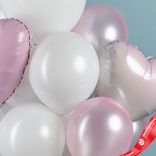 Маленькое фото 3: Композиция из 13 шаров с гелием, розовый, белый