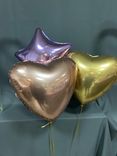 Фото флориста 1: Композиция из 3 шаров с гелием, 1 розовое сердце и 2 ярких звезды
