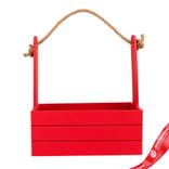 Маленькое фото 1: Корзина (дерево), 25х15х30см, красный