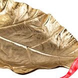 Маленькое фото 3: Блюдо «Лист» (металл), 27,5х20xH5см, золотой