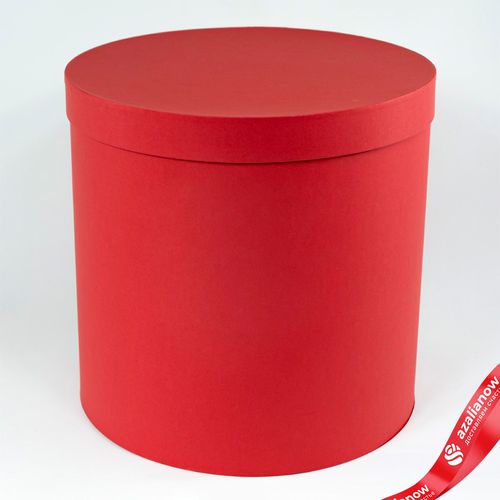 Коробка подарочная, круглая, D30xH30 см, красный