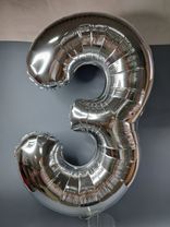 Фото флориста 2: Шар с гелием «Цифра - 3», 102 см., серебро