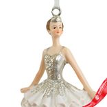 Маленькое фото 5: Украшение подвесное «Балерина» (полирезин), H11,5x4,5x3,5см, в асс., белый/шампань