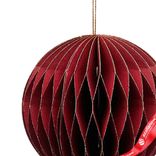 Маленькое фото 2: Украшение подвесное «Шар» (бумага), D15см, темно-красный
