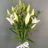 Фото флориста 1: Букет невесты из 3 белых лилий «Утонченная красота»