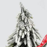 Маленькое фото 4: Ель искусственная заснеженная в кашпо, Н27х16х16см, зеленый/белый