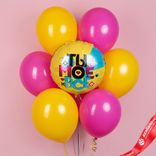 Маленькое фото 1: Композиция из 7 шаров с гелием «Ты Мое Все»