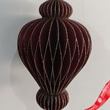 Маленькое фото 1: Украшение подвесное «Юла» (бумага), D9,5х15см, темно-красный