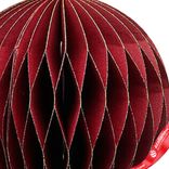 Маленькое фото 3: Украшение подвесное «Шар» (бумага), D15см, темно-красный