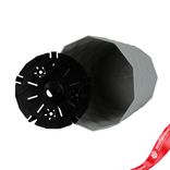 Маленькое фото 2: Кашпо «Диамант» (пластик), D14xH13см, 1,5л, серый