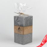 Маленькое фото 1: Свеча-квадрат «Йоркшир» (50 часов, пальмовый воск), 7x7xH15см, серый