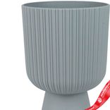 Маленькое фото 2: Кашпо «Мика» на ножке (пластик), D18xH26,5см, 3,7л, серый