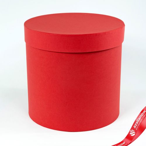 Коробка подарочная, круглая, D20xH20 см, красный