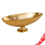 Маленькое фото 2: Блюдо на ножке (металл), 36х11xH11см, золотой