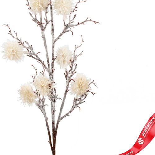 Фото 3: Ветка декоративная заснеженная, H73 см, белый