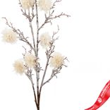 Маленькое фото 3: Ветка декоративная заснеженная, H73 см, белый