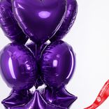Маленькое фото 3: Композиция из 10 шаров с гелием «Комбо», фиолетовый