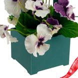 Маленькое фото 4: Корзина (дерево), 14х14х30см, изумрудный