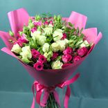 Фото флориста 5: Букет из 31 розовой розы с лентой, 40 см, Россия