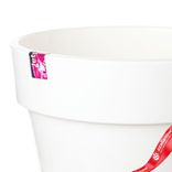 Маленькое фото 4: Кашпо «Порто» со вставкой (пластик), D27,5хH25см, 9л, белый