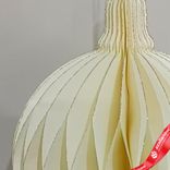 Маленькое фото 4: Украшение подвесное «Шар» (бумага), D12,5см, кремовый