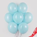 Маленькое фото 1: Композиция из 9 шаров с гелием, 30 см, нежно-голубой