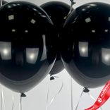 Маленькое фото 5: Композиция из 6 шаров с гелием, 30 см, черный, серебряный