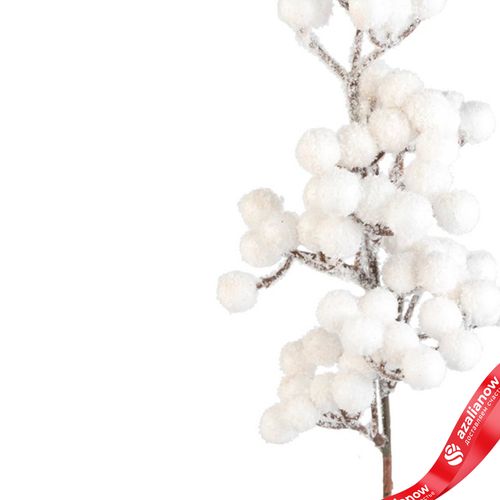 Фото 4: Ветка с ягодами заснеженная, H42 см, белый