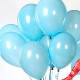 Маленькое фото 2: Композиция из 10 шаров с гелием, 30 см, голубой, пастель