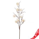 Маленькое фото 1: Ветка декоративная заснеженная, H73 см, белый
