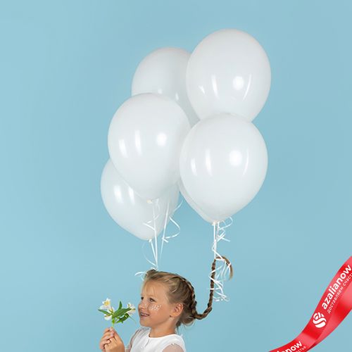 Фото 3: Композиция из 6 шаров с гелием, 30 см, белый