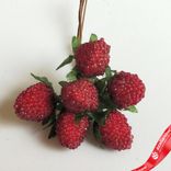 Маленькое фото 2: Набор малины на вставках 10шт., D2x2,5xL12см, малиновый