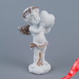Маленькое фото 1: Сувенир «Ангел с сердцем» (полирезин), H11х6х4см, белый