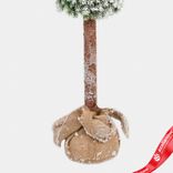 Маленькое фото 5: Ель искусственная заснеженная в кашпо, Н97х19х19см, зеленый/белый