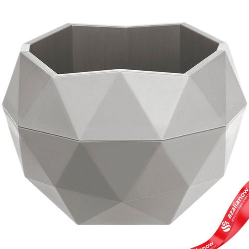 Кашпо «Топаз» (пластик), D22xH15см, 2,5л, серый