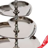 Маленькое фото 3: Подставка «Сердце» 3 яруса (металл), 20х23xH34см, серебряный