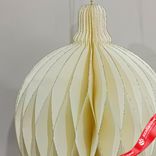 Маленькое фото 2: Украшение подвесное «Шар» (бумага), D12,5см, кремовый