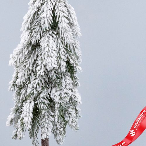 Фото 3: Ель искусственная заснеженная, Н60х20х20см, зеленый/белый