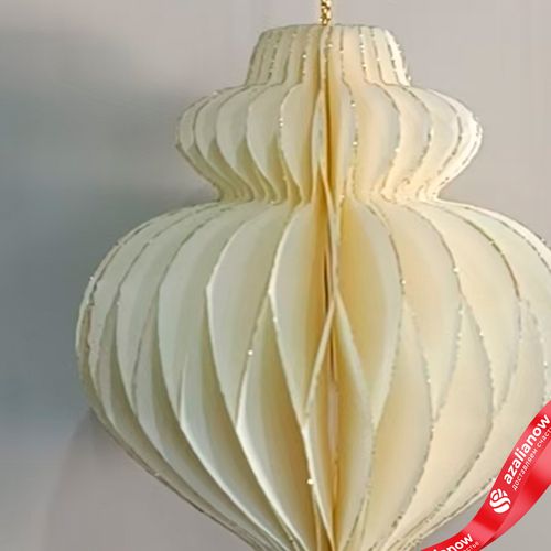 Фото 2: Украшение подвесное «Юла» (бумага), D8х10см, кремовый