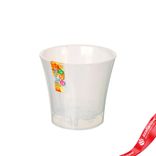 Маленькое фото 1: Цветочный горшок «Арте» (пластик), D11хH9,7см, 0,6л, прозрачный
