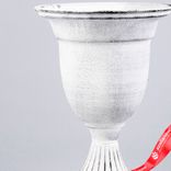 Маленькое фото 2: Вазон (металл), D15xH21,5см, белый