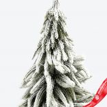 Маленькое фото 4: Ель искусственная заснеженная в кашпо, Н45х20х20см, зеленый/белый